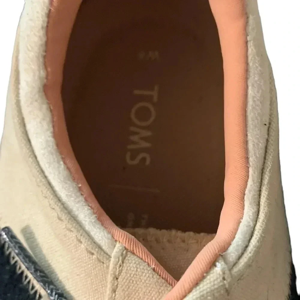 Toms ~ Arroyo Athletic Sneakers Tennis Shoes Navy Blue & Cream Size 8 Women’s